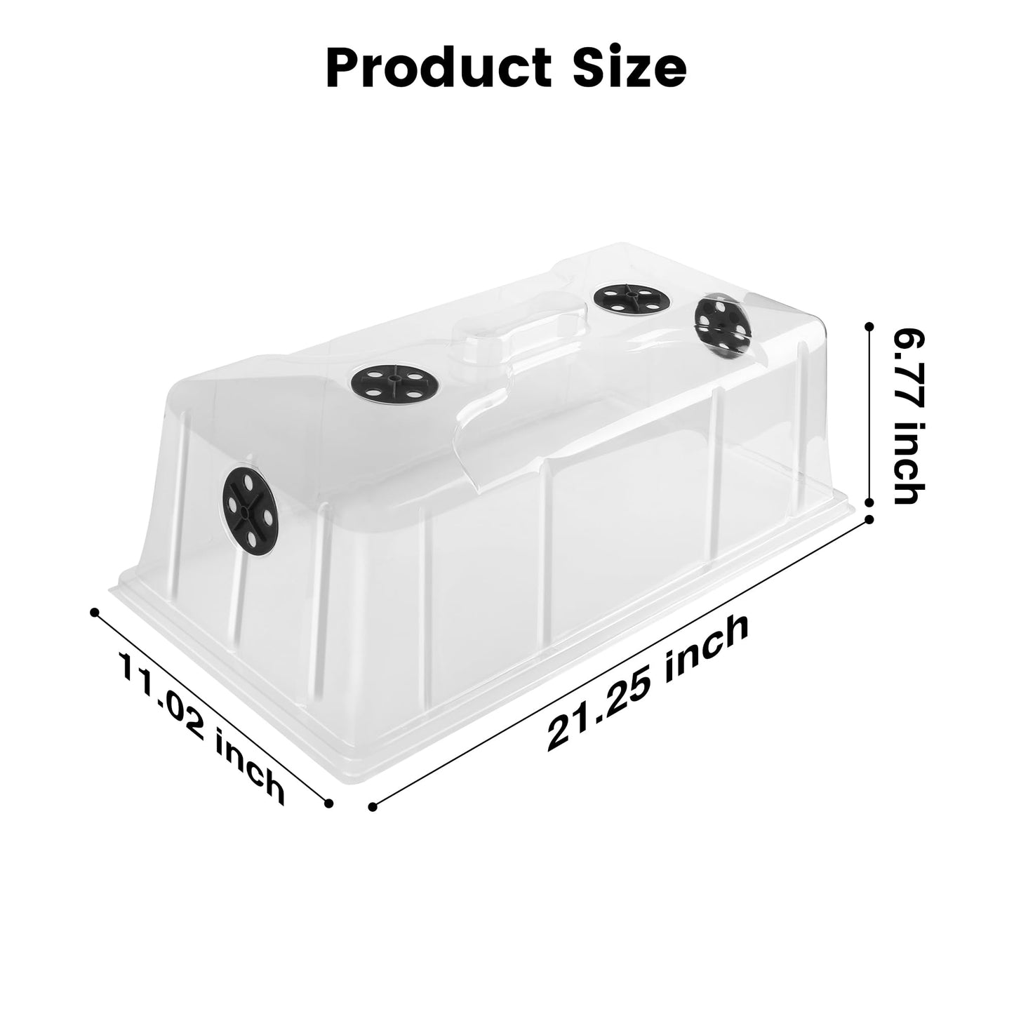 10 Pack Humidity Dome 7" Tall Extra Strength, 1020 Growing Trays Cover