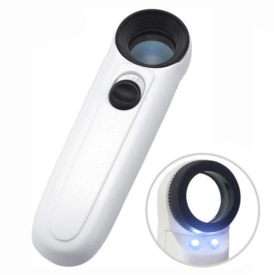 40X Handheld Magnifying Loupe with 2 LED Light