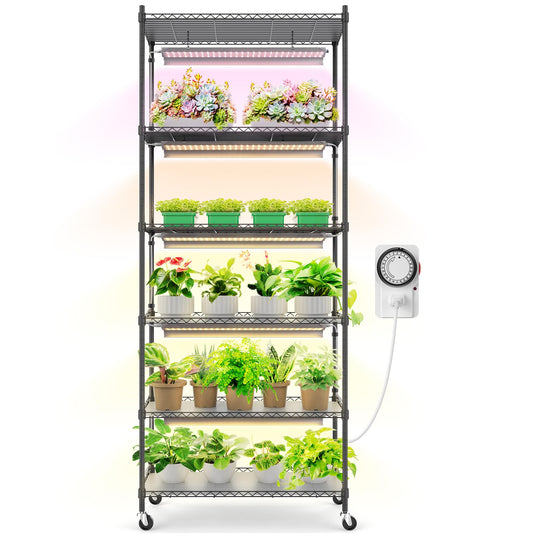 2FT - Barrina 6-Tier Plant Stand with Grow Lights