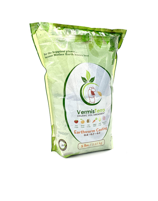 VermisTerra Organic Earthworm Castings - (5 LB) 2.7 QTS