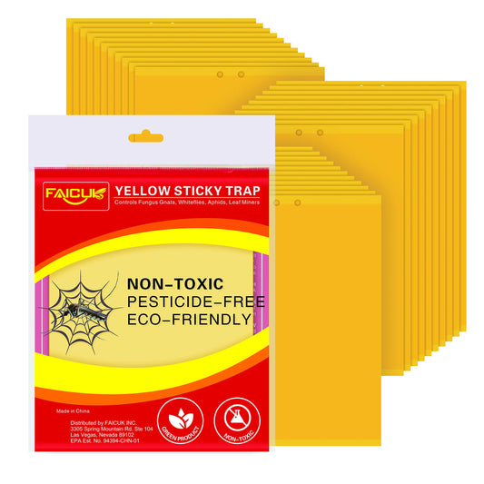 Yellow Dual-Sided Sticky Fly Traps - 30 Pack